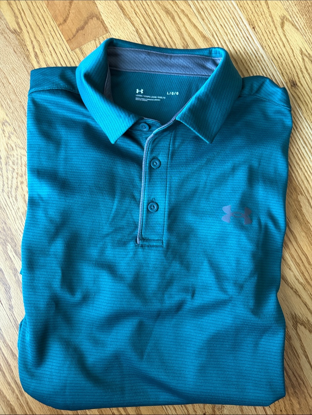 NWOT! Under Armour S/S Men's Teal Performance Polo Shirt Large